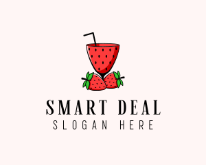 Strawberry Daiquiri Juice Drink  logo design