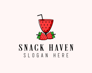 Strawberry Daiquiri Juice Drink  logo design