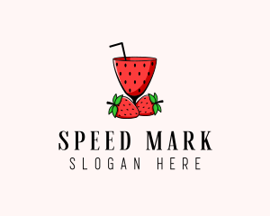 Strawberry Daiquiri Juice Drink  logo design