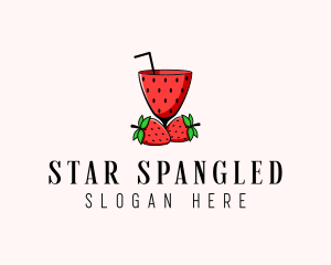 Strawberry Daiquiri Juice Drink  logo design