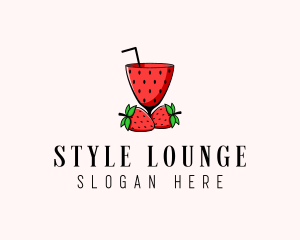 Strawberry Daiquiri Juice Drink  logo design