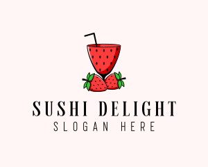 Strawberry Daiquiri Juice Drink  logo design