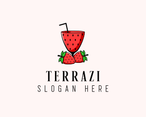 Strawberry Daiquiri Juice Drink  logo design