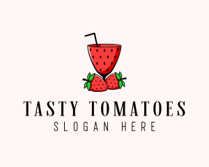 Strawberry Daiquiri Juice Drink  logo design