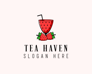 Strawberry Daiquiri Juice Drink  logo design