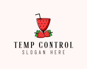 Strawberry Daiquiri Juice Drink  logo design