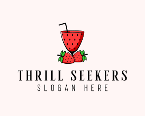 Strawberry Daiquiri Juice Drink  logo design