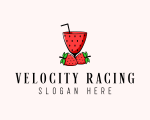 Strawberry Daiquiri Juice Drink  logo design