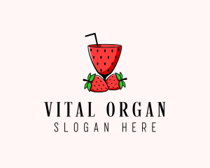 Strawberry Daiquiri Juice Drink  logo design