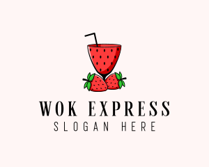 Strawberry Daiquiri Juice Drink  logo design