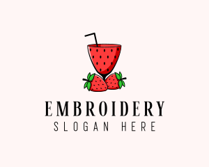 Strawberry Daiquiri Juice Drink  logo design