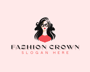 Woman Sunglasses Fashion logo design