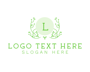 Natural Therapy - Plant Vines Gardening logo design
