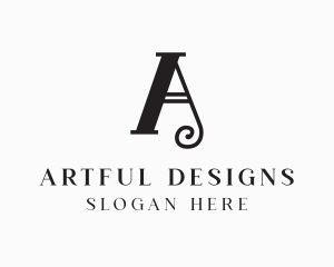 Elegant Monochrome Letter A logo design