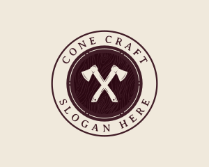 Lumberjack Lumber Axe logo design