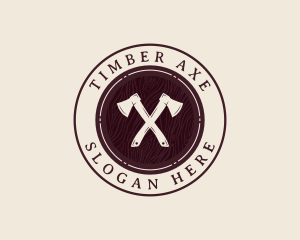 Lumberjack Lumber Axe logo design