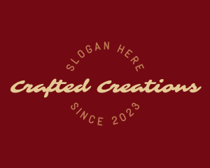 Retro Cursive Business logo design