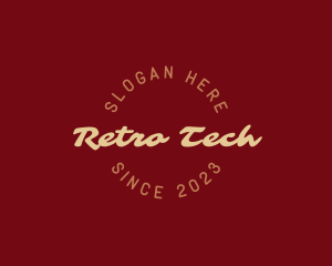 Retro Cursive Business logo design