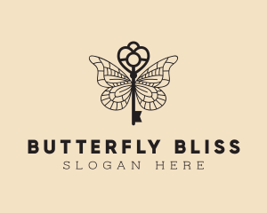 Butterfly - Butterfly Wings Key logo design