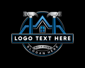 Hammer - Roofing Hammer Carpentry logo design