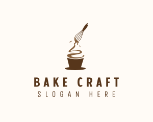 Bakeware - Cupcake Whisk Mix logo design