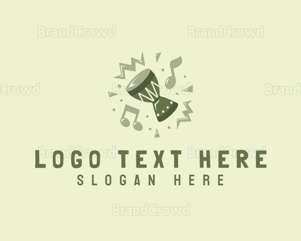 African Ethnic Drum Logo