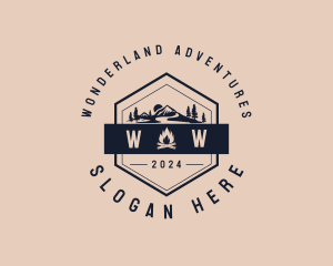 Mountain Hike Hipster Adventure  logo design