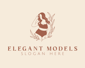 Modeling - Swimsuit Woman Model logo design
