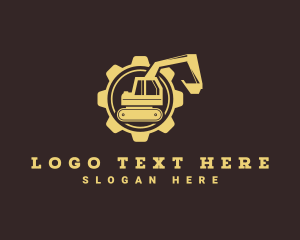 Digger - Excavator Mechanical Wheel logo design