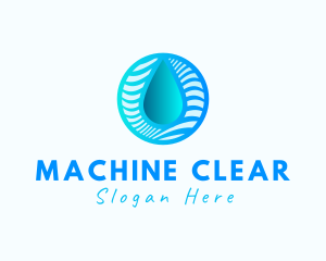 Clean - Gradient Water Waves logo design