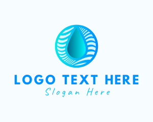 Cleaner - Gradient Water Waves logo design