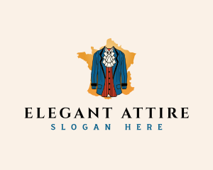 France Traditional Attire logo design