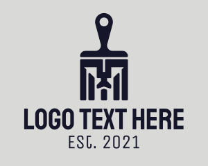 Legion - Spartan Paint Brush logo design
