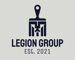 Legion - Spartan Paint Brush logo design