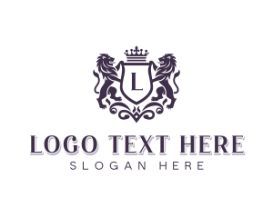 Heraldry - Regal University Lion logo design