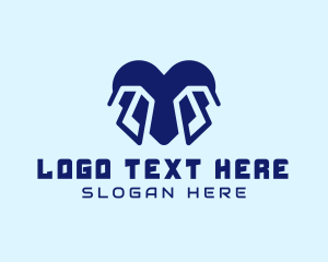 Blue Tech Heart Logo