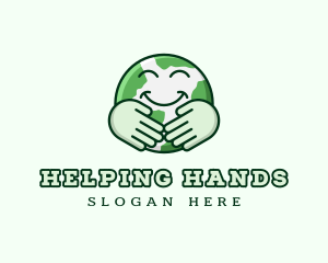 Hands - Globe Hands Planet logo design