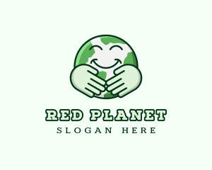 Globe Hands Planet logo design