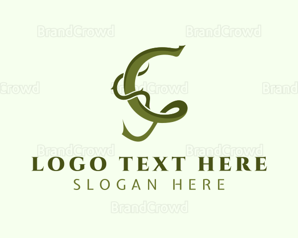 Herbal Plant Letter C Logo