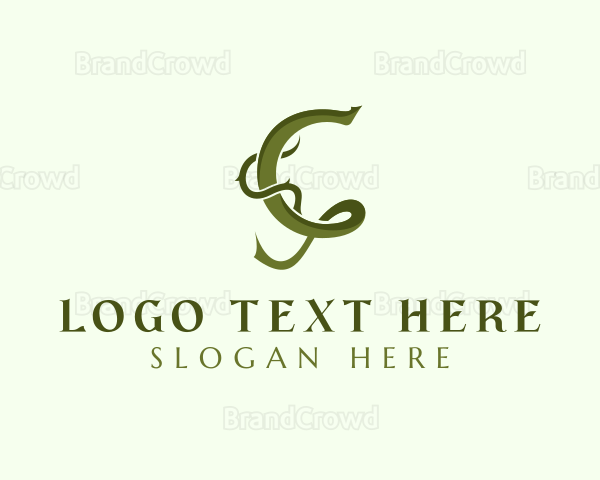 Vine Garden Letter C Logo
