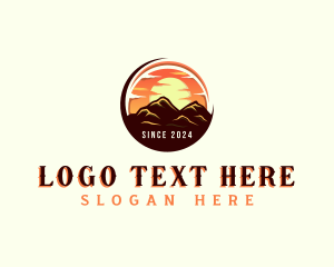 Outdoor - Sunset Mountain Summit logo design