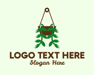 Home Decor - Hanging Indoor Plant logo design