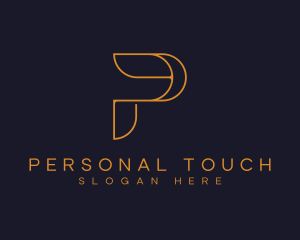Personal - Premium Gold Letter P logo design