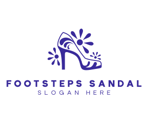 Floral Feminine Stiletto logo design