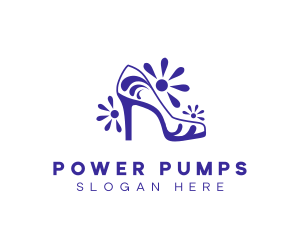 Pumps - Floral Feminine Stiletto logo design