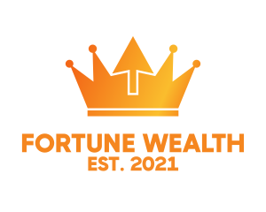 Fortune - Golden Cursor Crown logo design