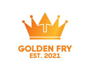 Golden Cursor Crown logo design