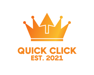 Click - Golden Cursor Crown logo design