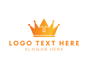 Click - Golden Cursor Crown logo design