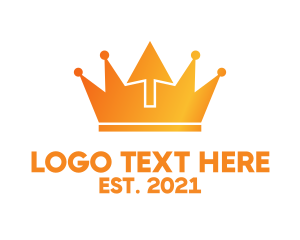 Web Development - Golden Cursor Crown logo design